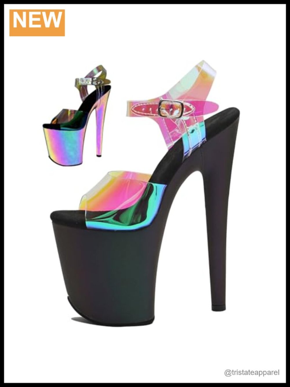 8" Exotic High Heel Platform Stiletto Sandal Pole Dance Shoes
